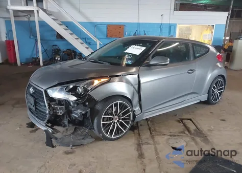 2014 Hyundai Veloster Turbo W/Black z USA, uszkodzony, nr VIN KMHTC6AE6EU201611